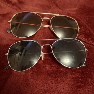 2 Classic Aviator Sunglasses